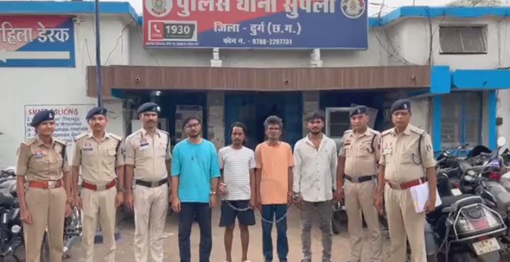 Bhilai: नेहरू नगर चोरी कांड का खुलासा, अंतरराज्यीय गिरोह के 6 सदस्य गिरफ्तार