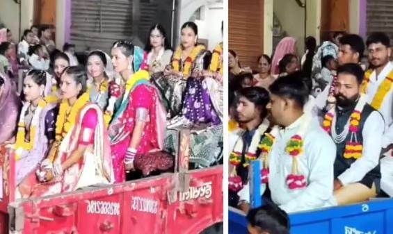 सतना में अनोखी शादी, किसान ने एक ही दिन में कर दी 14 बेटों की शादी