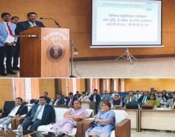 दुर्ग जिला न्यायालय में ई-कोर्ट की नई डिजिटल तकनीकों पर एक दिवसीय कार्यशाला
