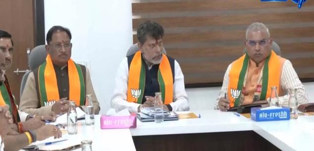 रायपुर में बीजेपी कोर कमेटी की अहम बैठक, मुख्यमंत्री विष्णु देव साय रहे शामिल