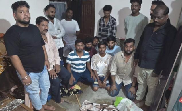 दुर्ग में जुआ फड़ पर पुलिस का बड़ा छापा, 14 आरोपी गिरफ्तार